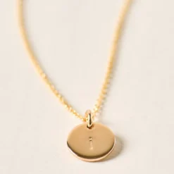 Initial Disc Necklace