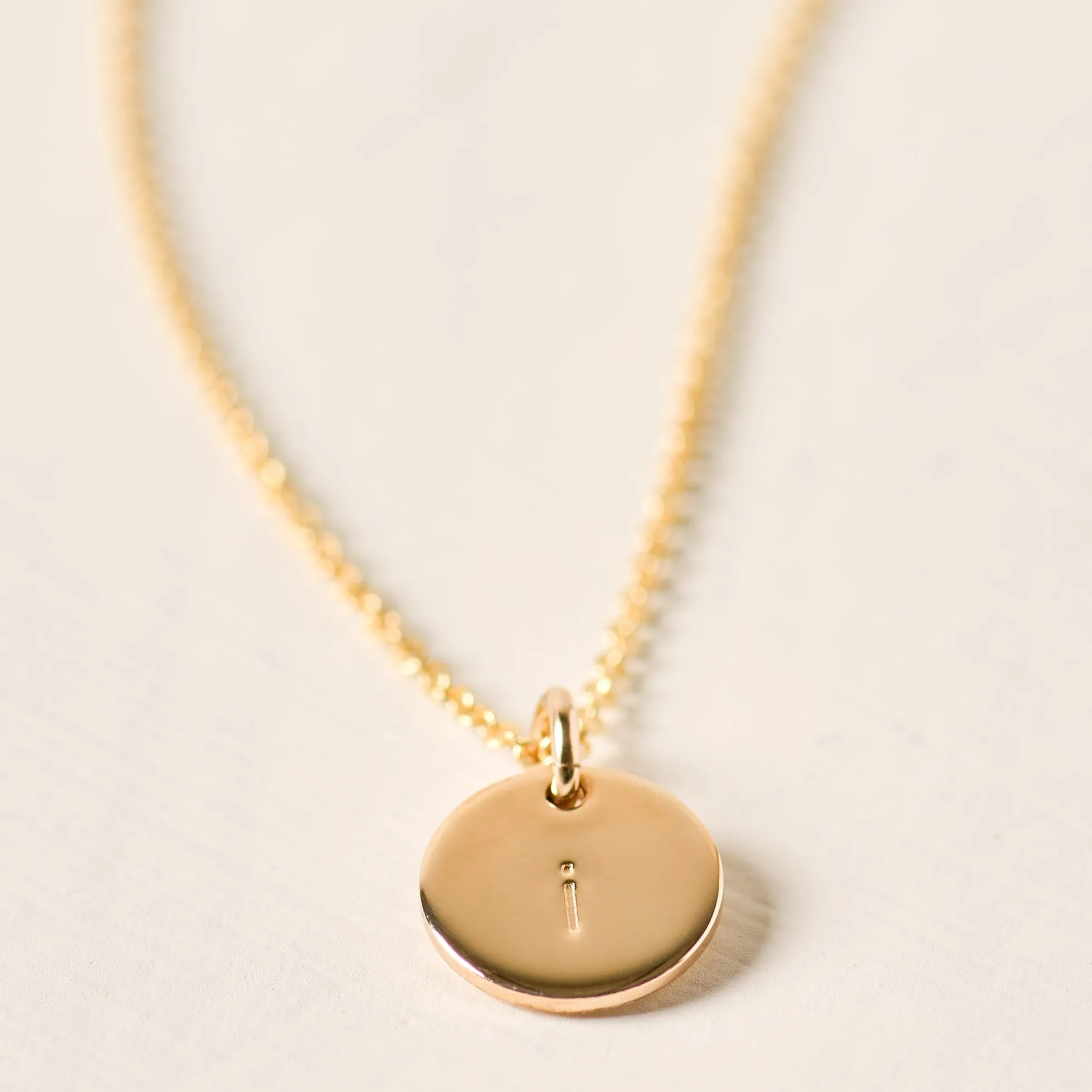 Initial Disc Necklace