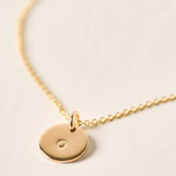 Initial Disc Necklace