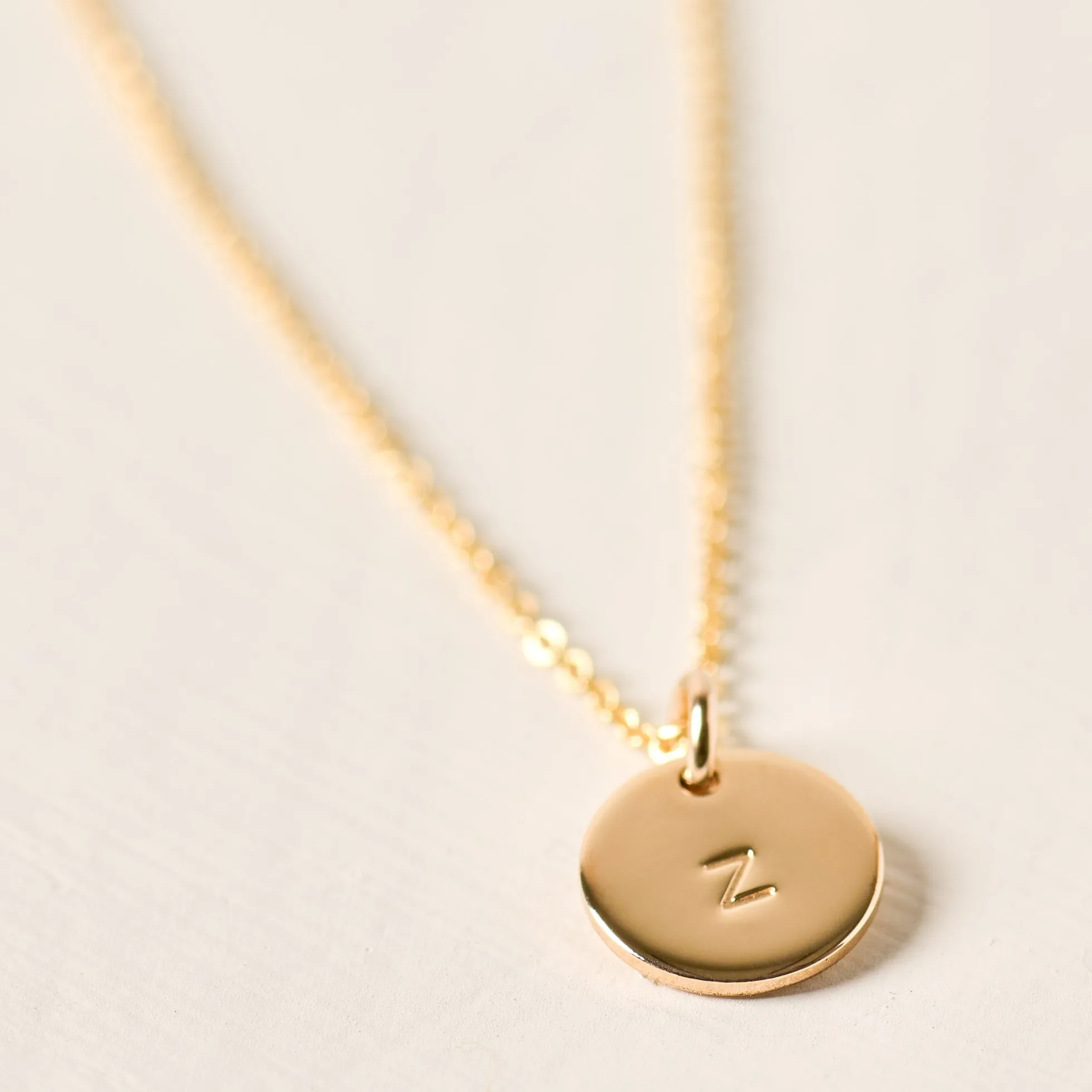 Initial Disc Necklace