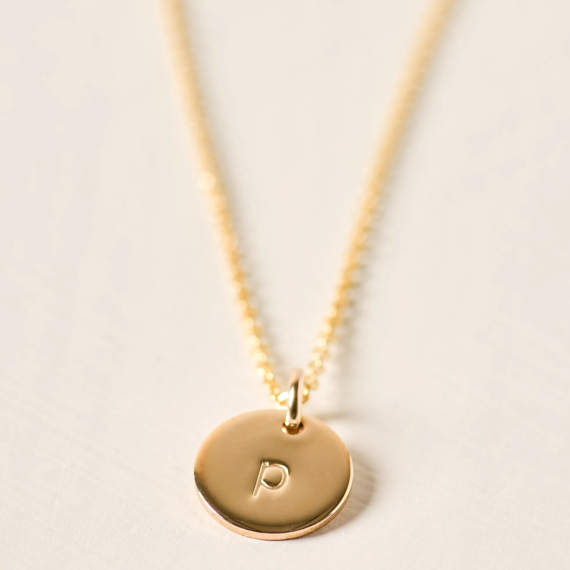 Initial Disc Necklace