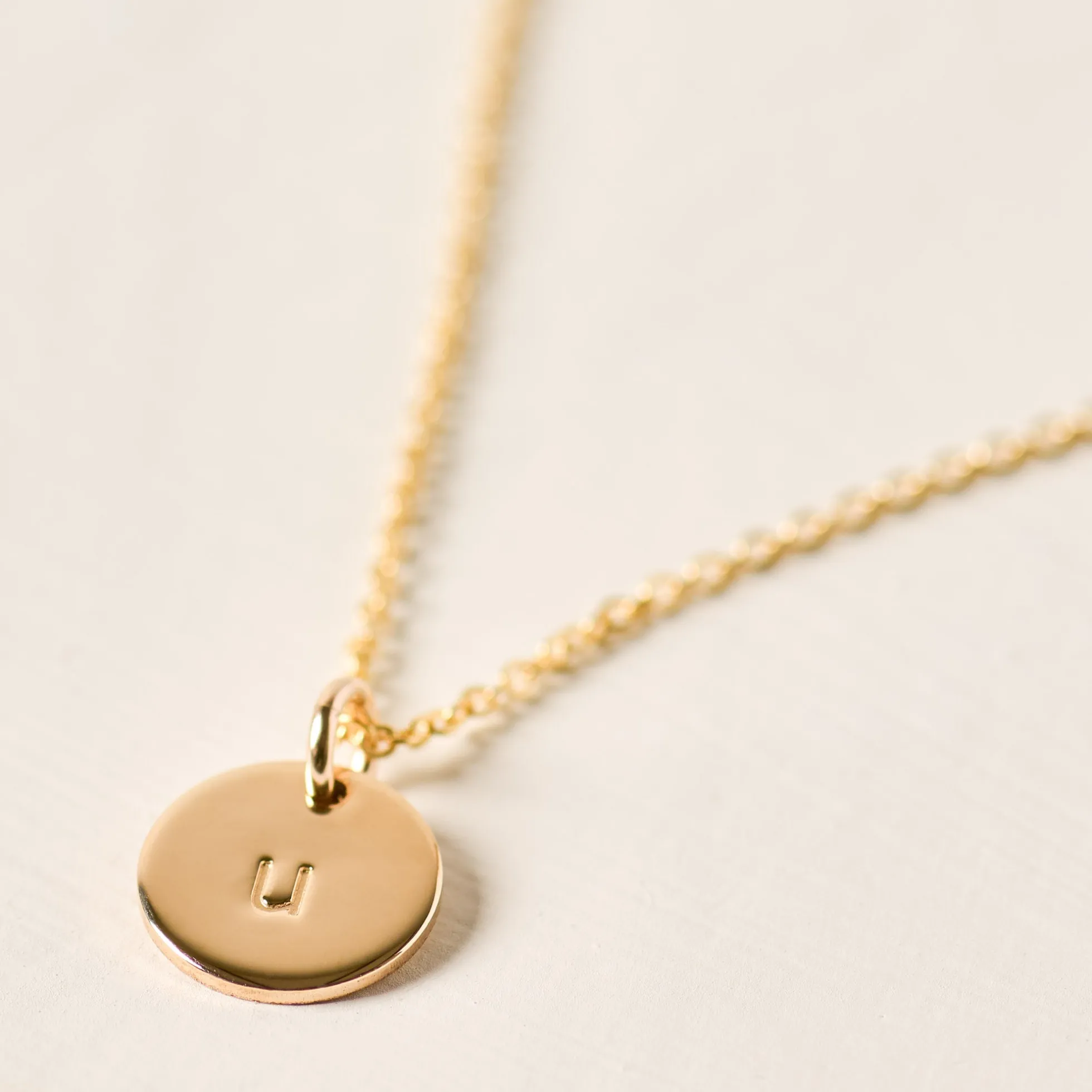 Initial Disc Necklace
