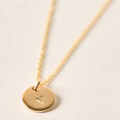 Initial Disc Necklace