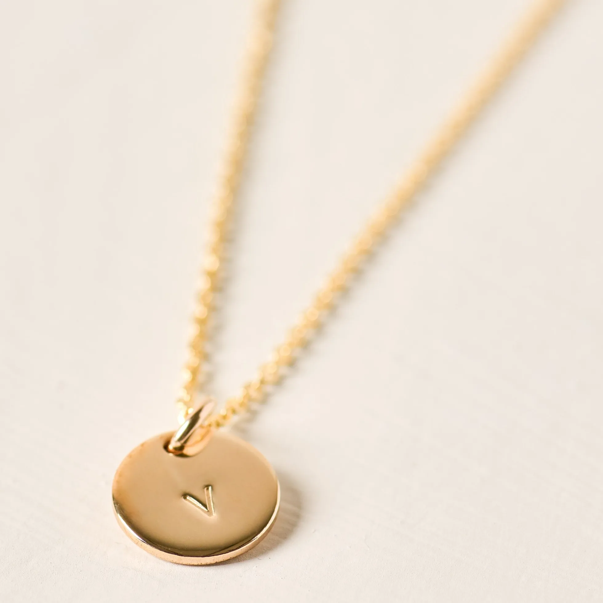 Initial Disc Necklace