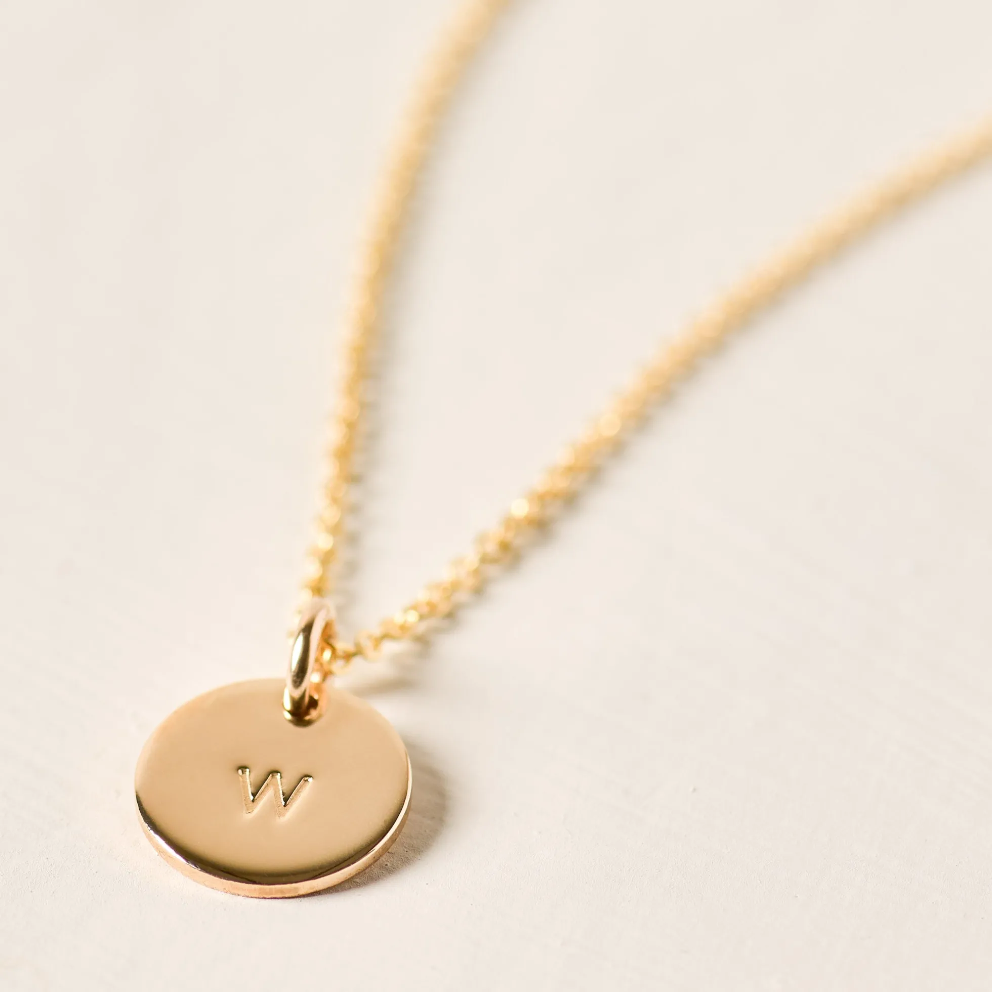 Initial Disc Necklace