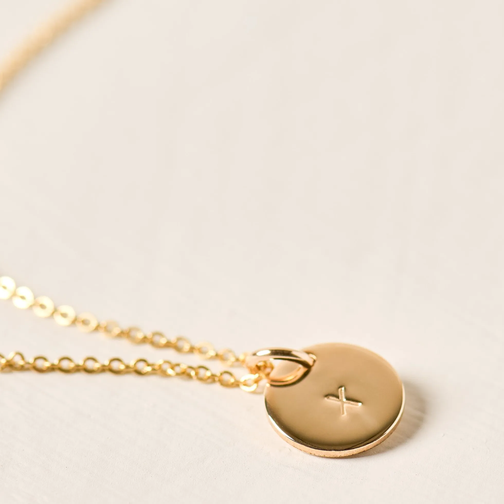 Initial Disc Necklace