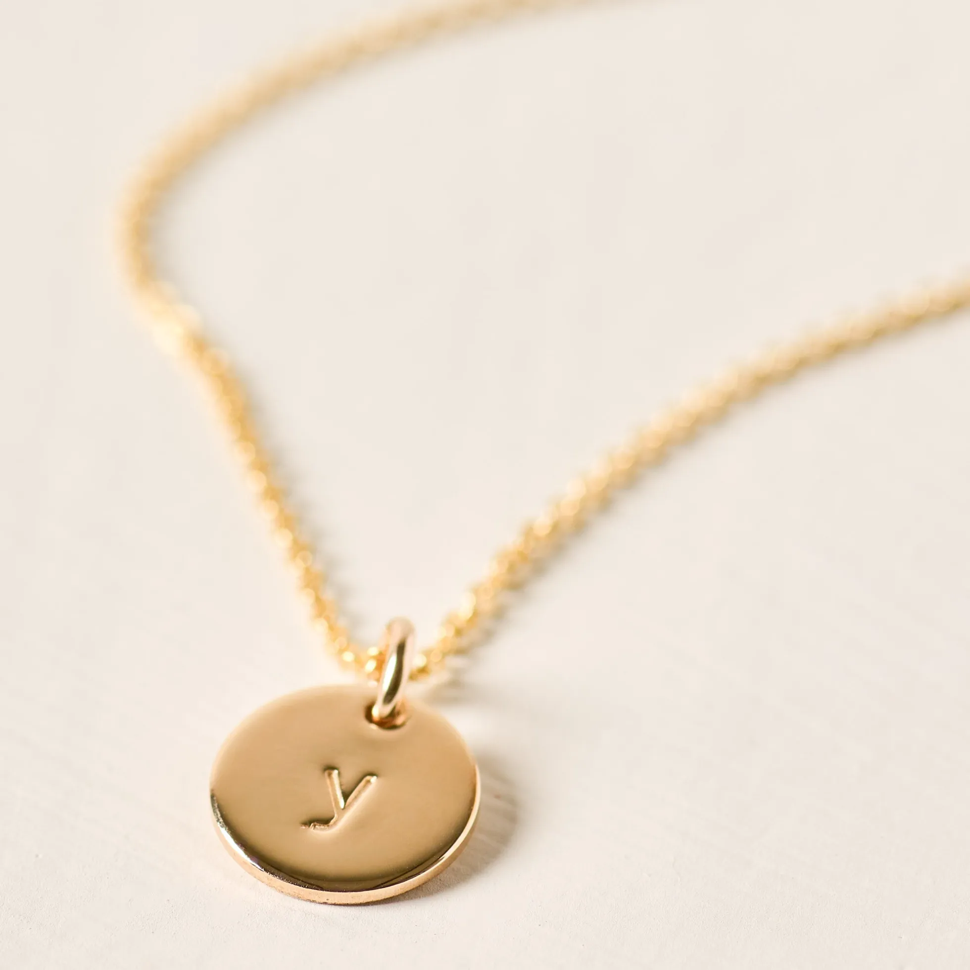 Initial Disc Necklace