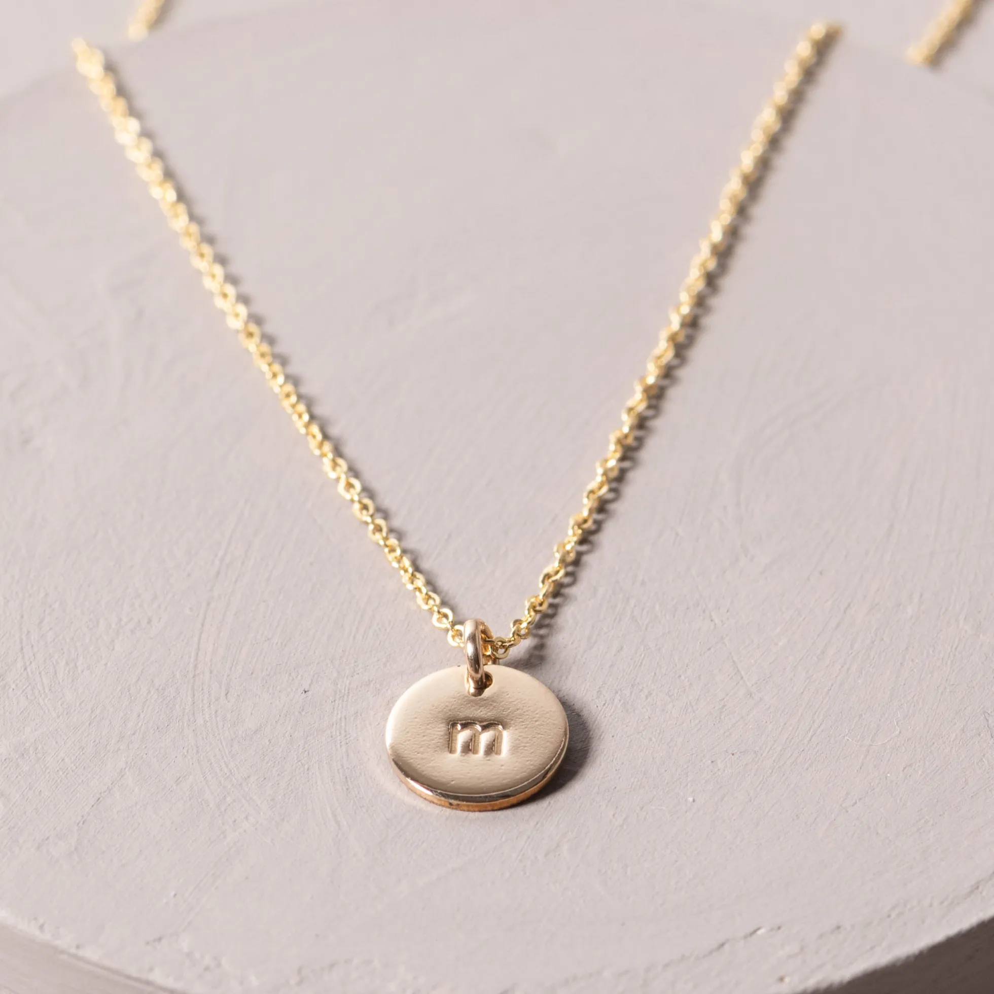Initial Disc Necklace