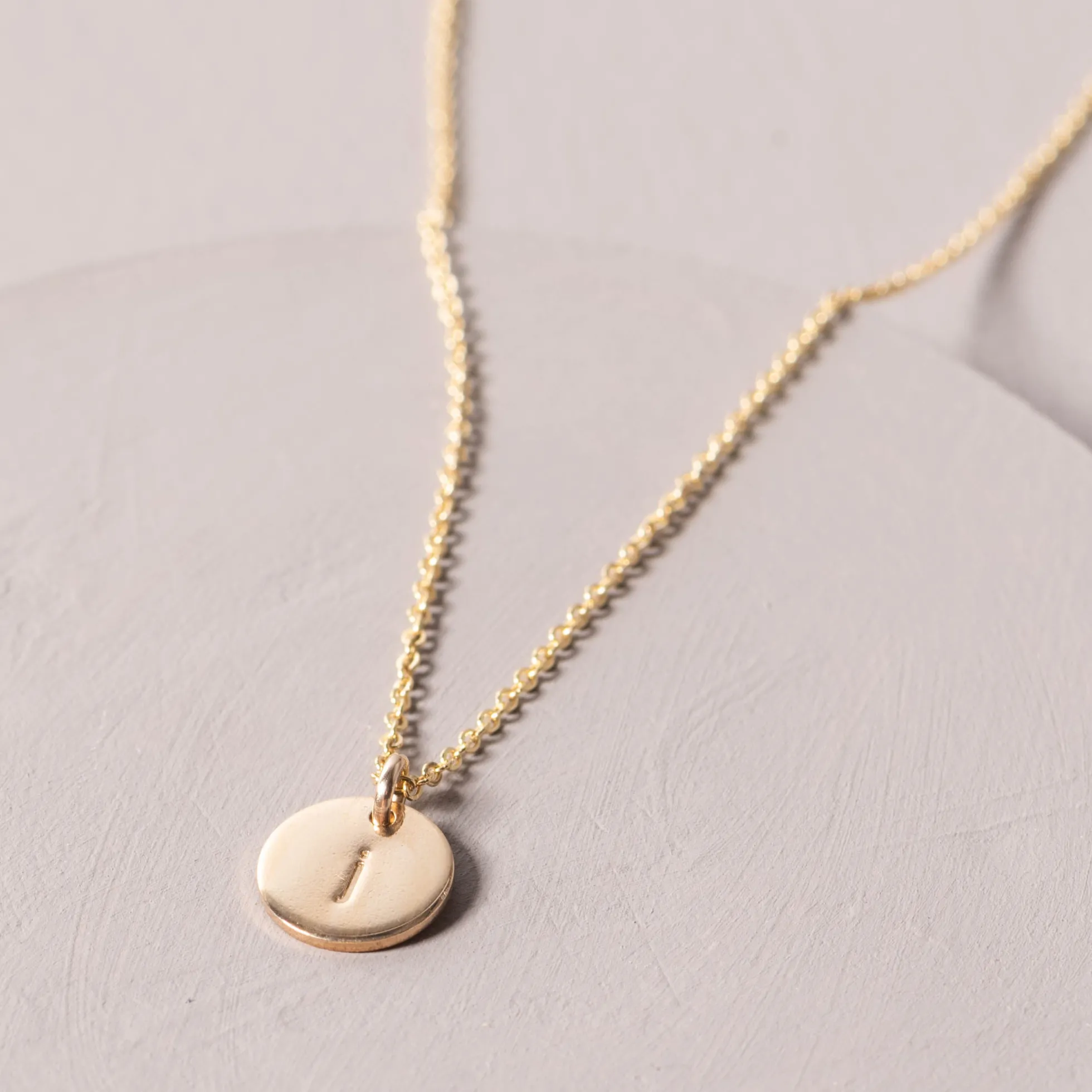 Initial Disc Necklace