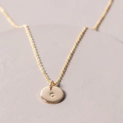 Initial Disc Necklace