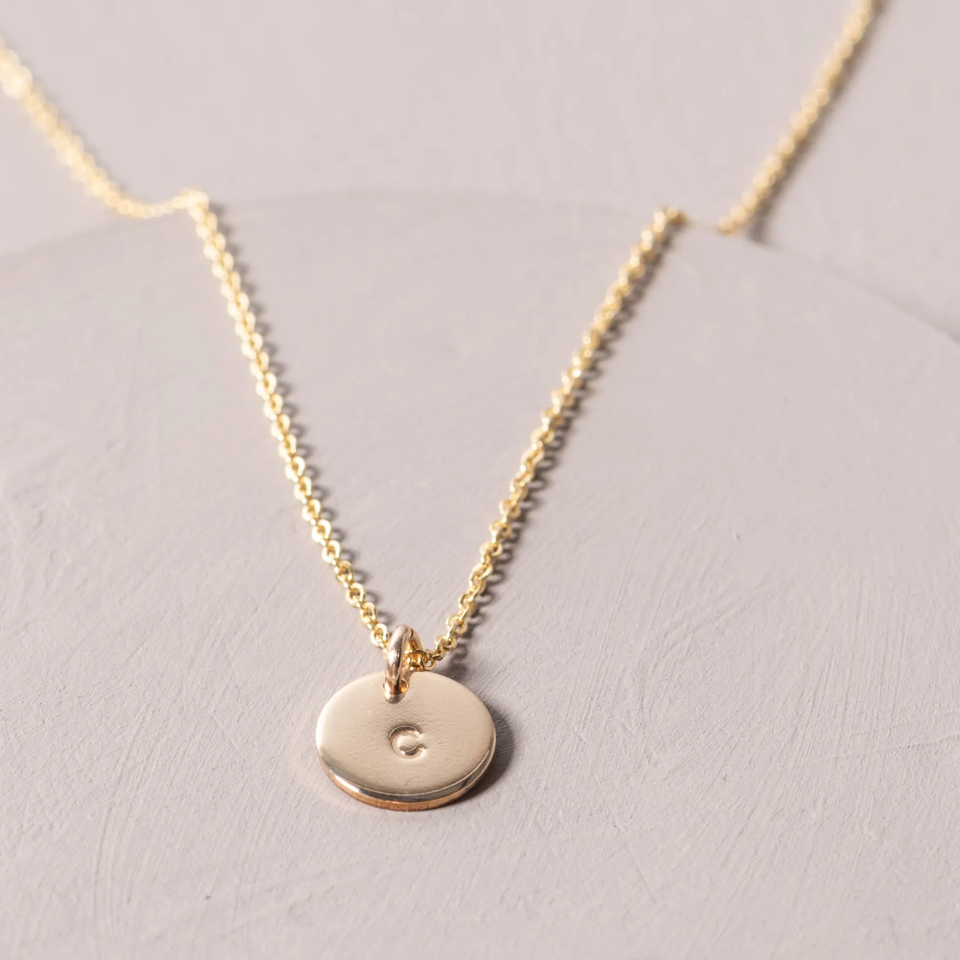 Initial Disc Necklace