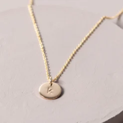 Initial Disc Necklace