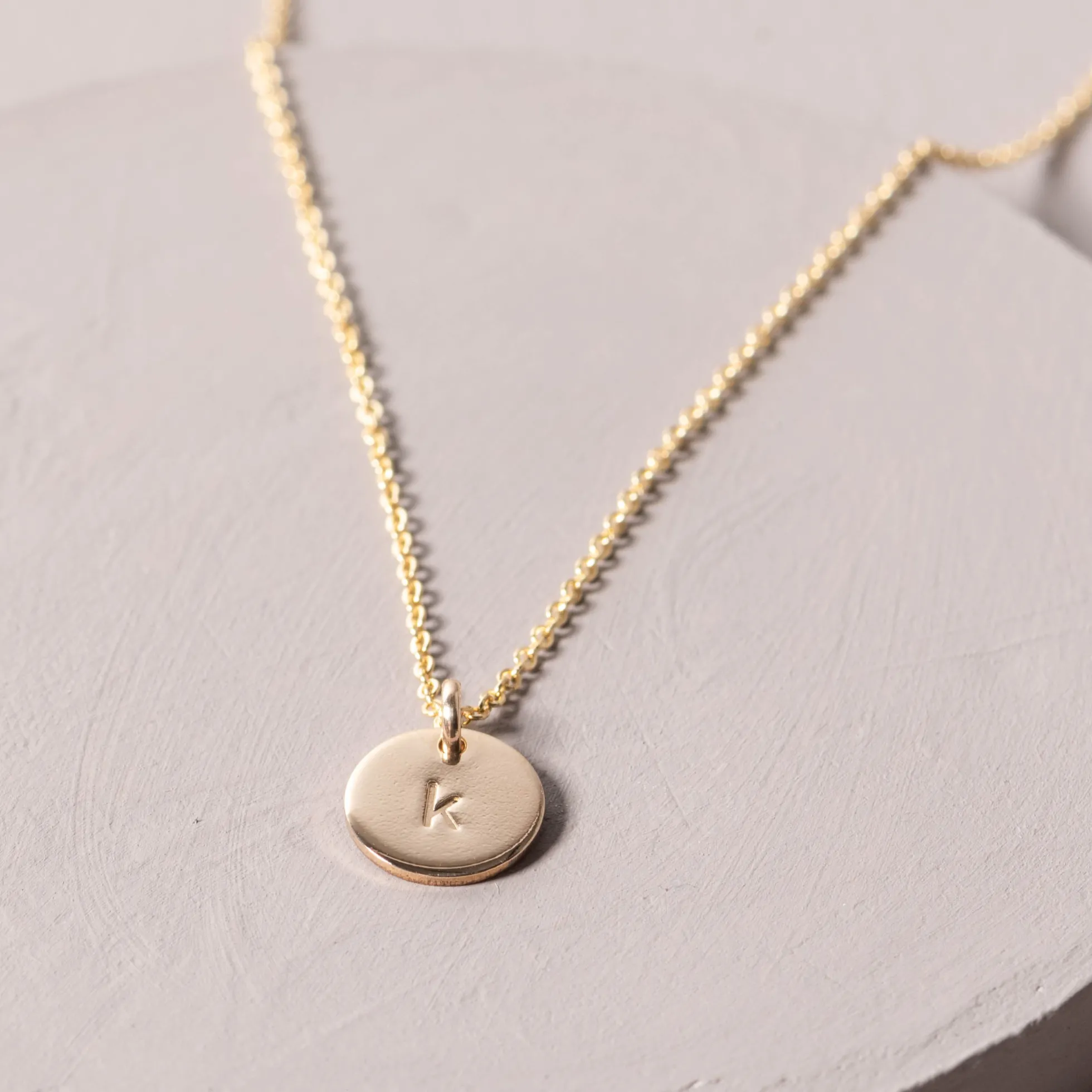 Initial Disc Necklace