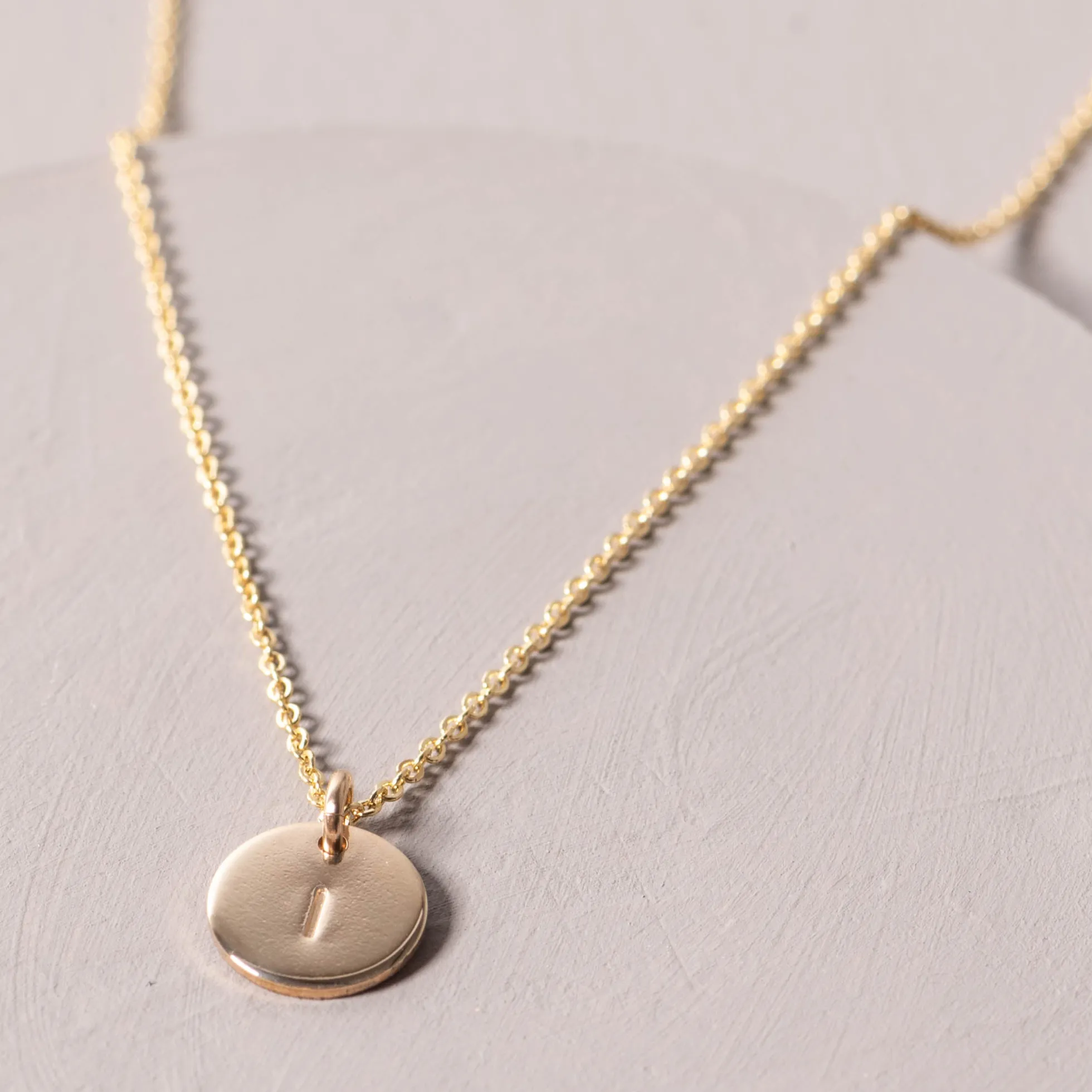 Initial Disc Necklace