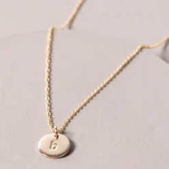 Initial Disc Necklace