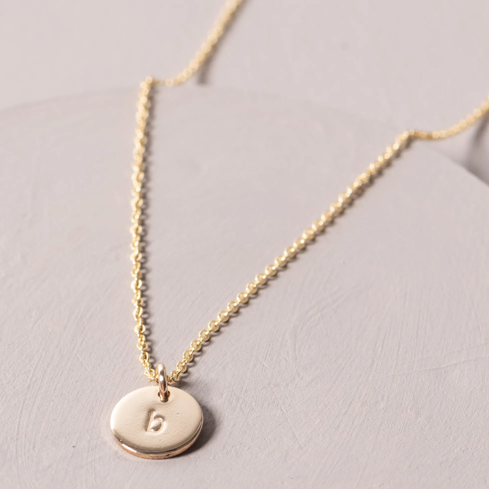Initial Disc Necklace