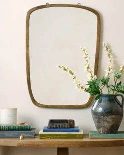 Jameson Aged Brass Framed Mirror
