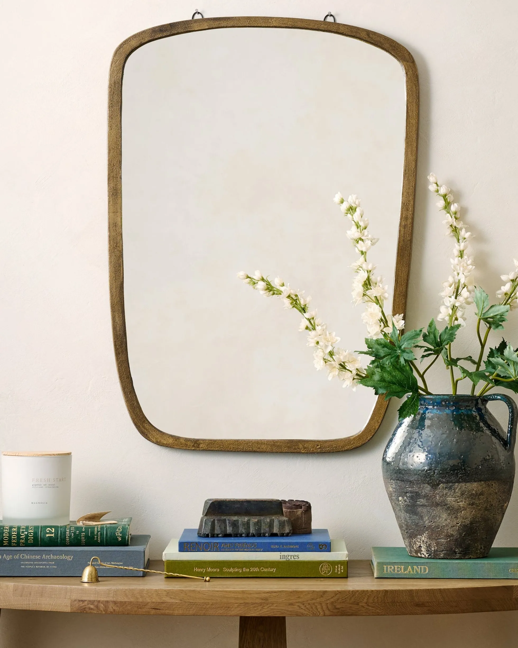 Jameson Aged Brass Framed Mirror