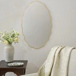 Jane Brass Scalloped Framed Mirror