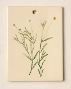 Jo's Herbarium Ceramic Wall Plaque - Collected Daisies