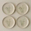 Jo's Pressed Floral Dessert Plate Set of Four