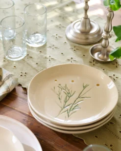 Jo's Pressed Floral Dessert Plate Set of Four