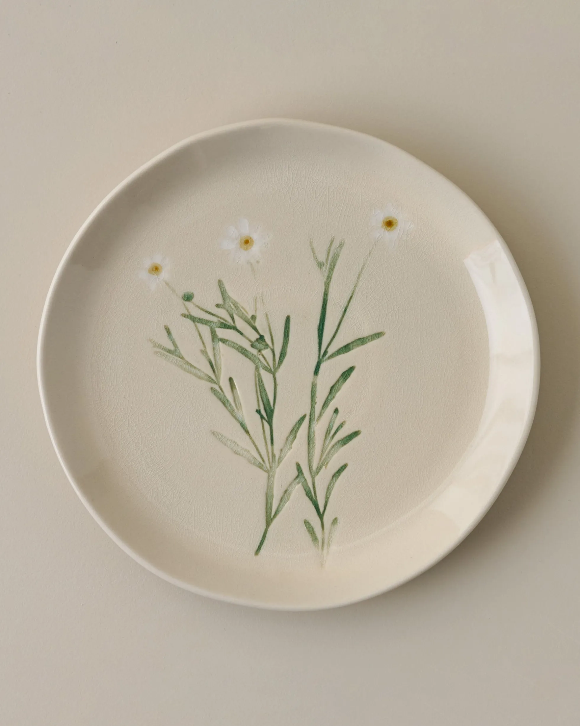 Jo's Pressed Floral Dessert Plate Set of Four