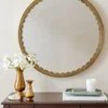 Julie Round Brass Scalloped Mirror