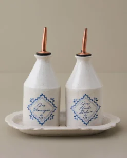 Juliet Ceramic Oil & Vinegar Pour Set