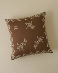 Lacey Embroidered Throw Pillow