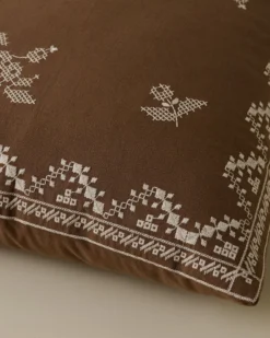 Lacey Embroidered Throw Pillow