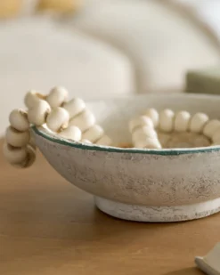 Lane Green Rimmed Decorative Bowl