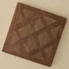 Lattice Two-Tone Wood Trivet