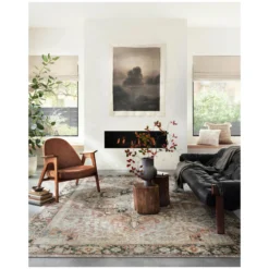 Lenna Rust Charcoal Rug