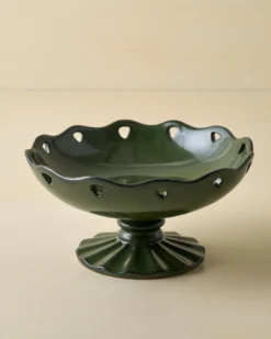 Libby Glazed Ceramic Footed Bowl