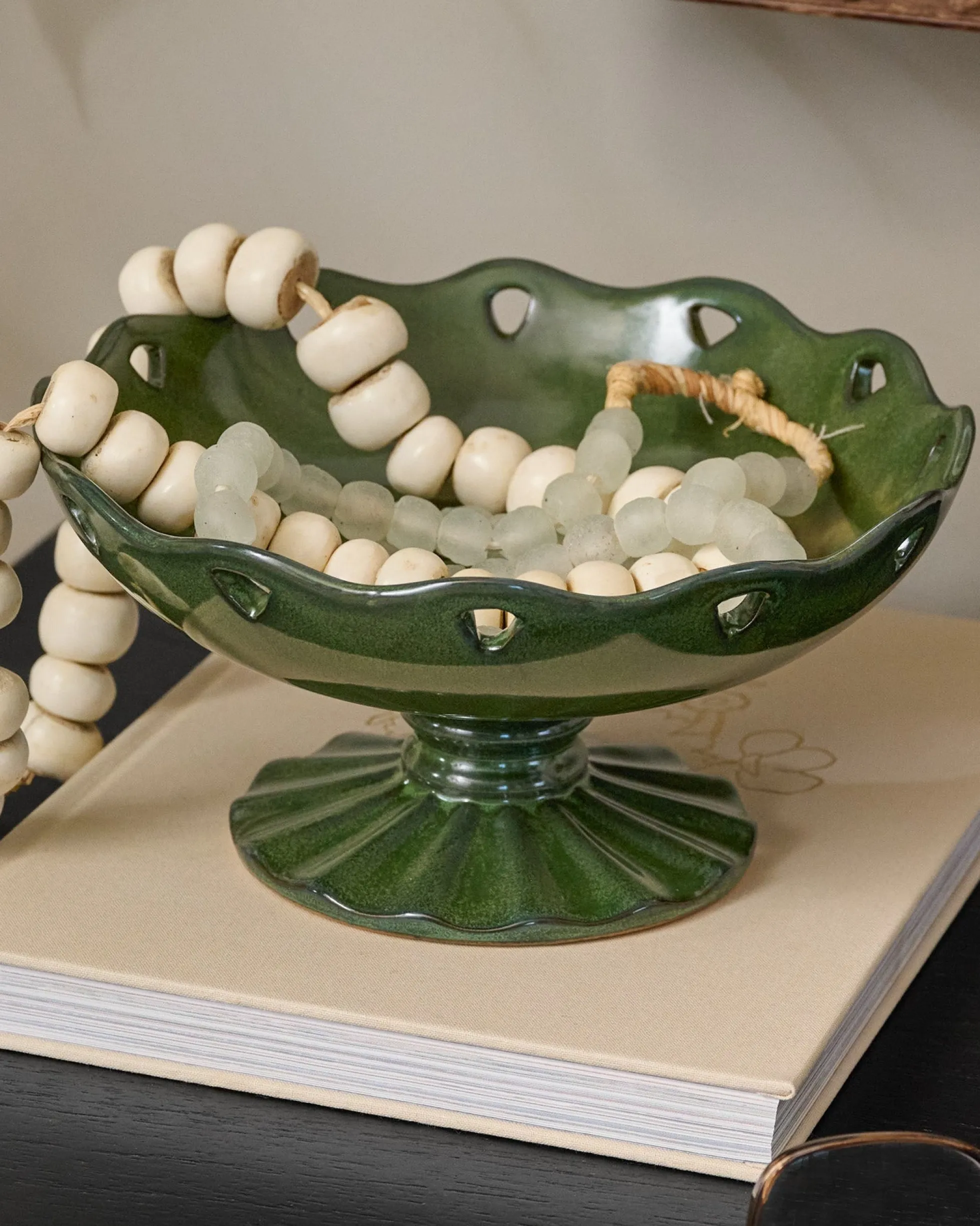 Libby Glazed Ceramic Footed Bowl