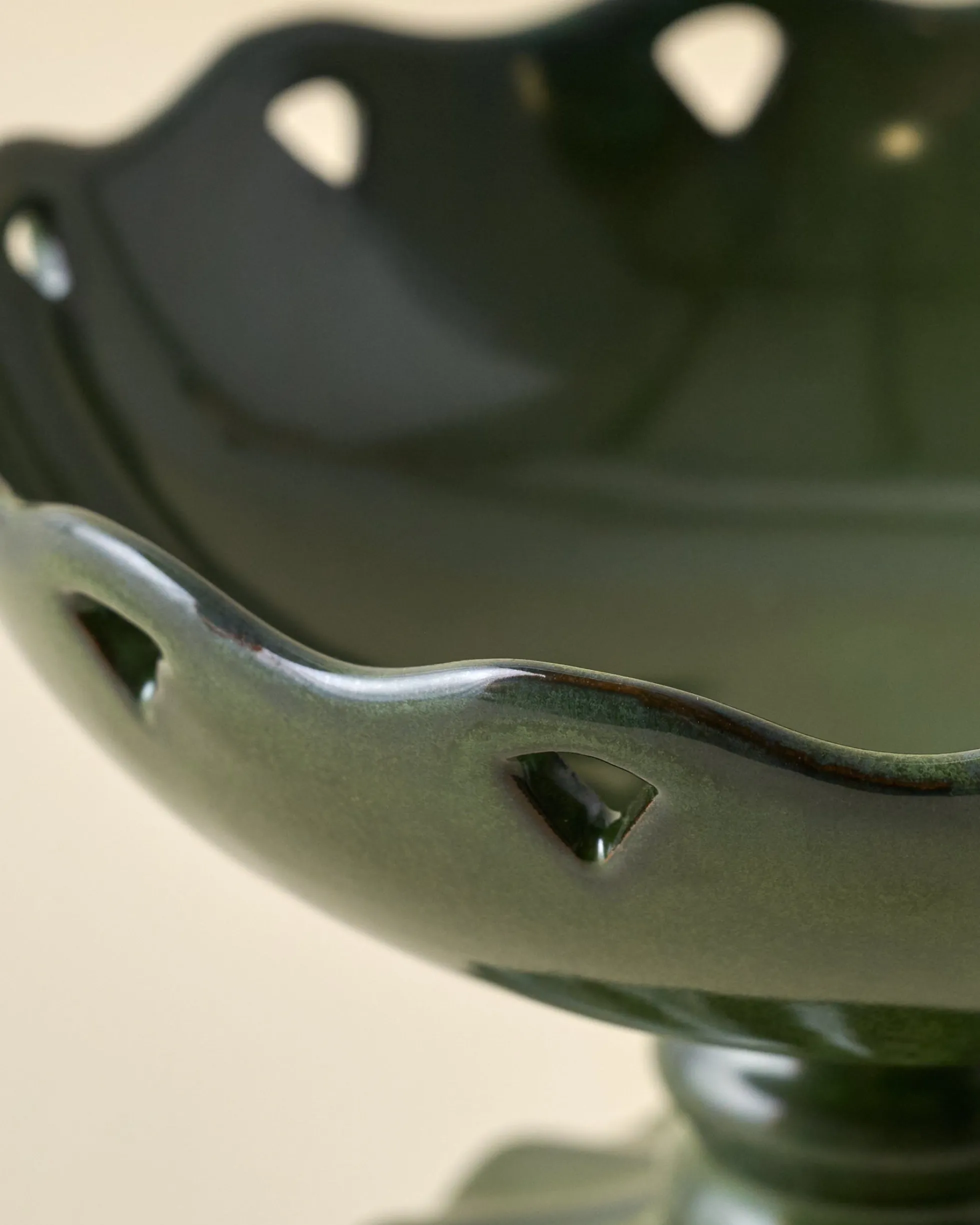 Libby Glazed Ceramic Footed Bowl