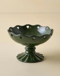 Libby Glazed Ceramic Footed Bowl