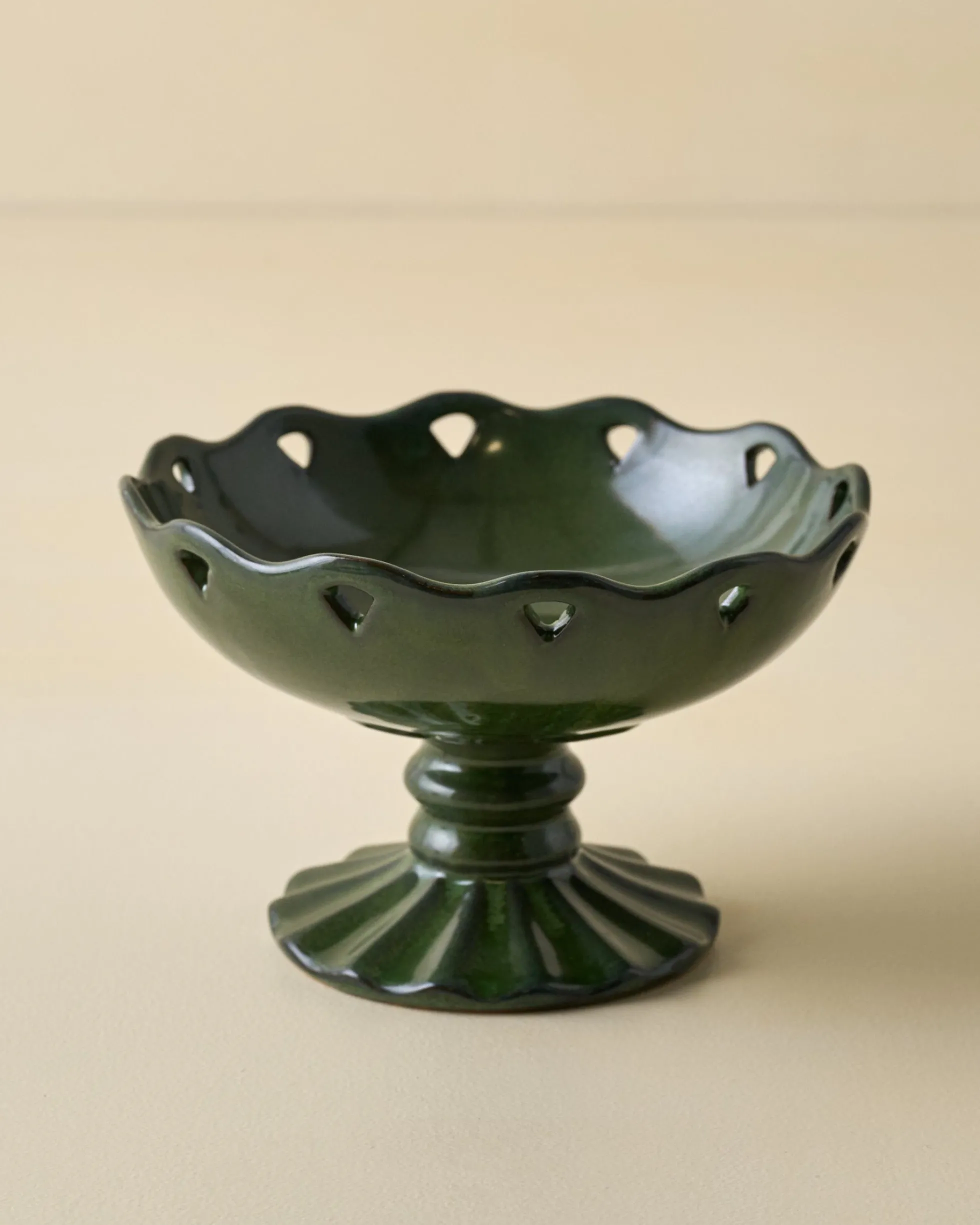 Libby Glazed Ceramic Footed Bowl