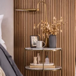 Linear Natural Brass Task Lamp