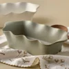 Loden Green Scalloped Loaf Pan