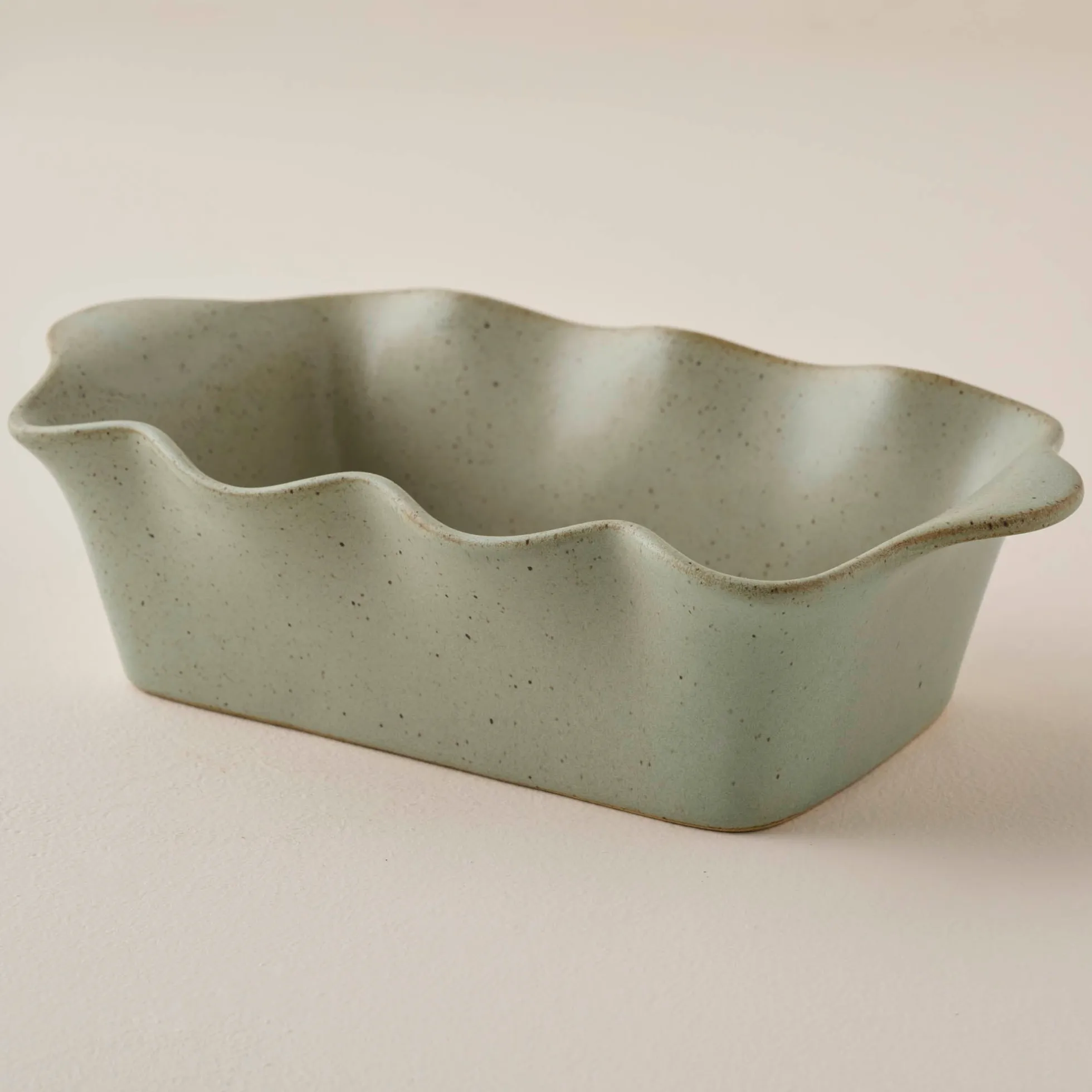 Loden Green Scalloped Loaf Pan