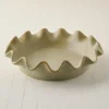 Loden Green Scalloped Pie Dish