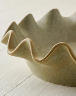 Loden Green Scalloped Pie Dish