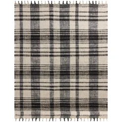 Louie Ivory Black Rug