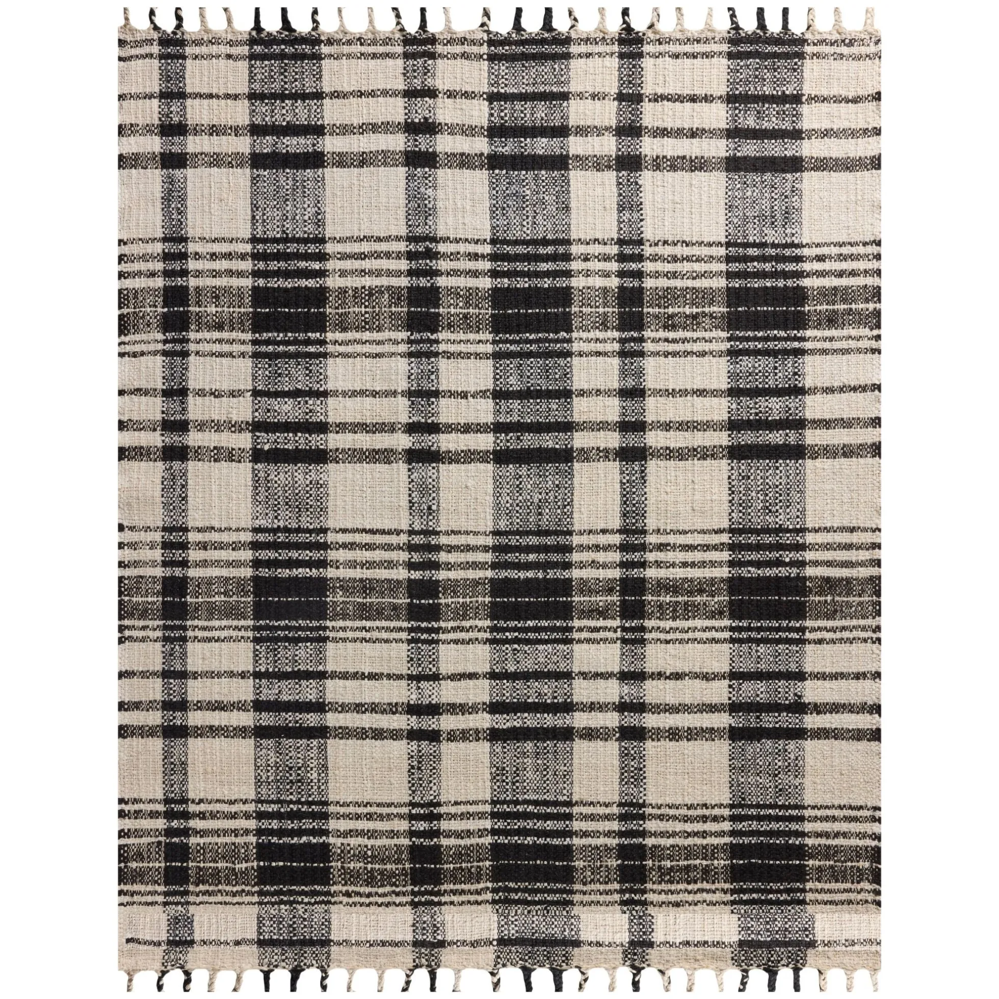 Louie Ivory Black Rug