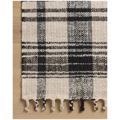 Louie Ivory Black Rug