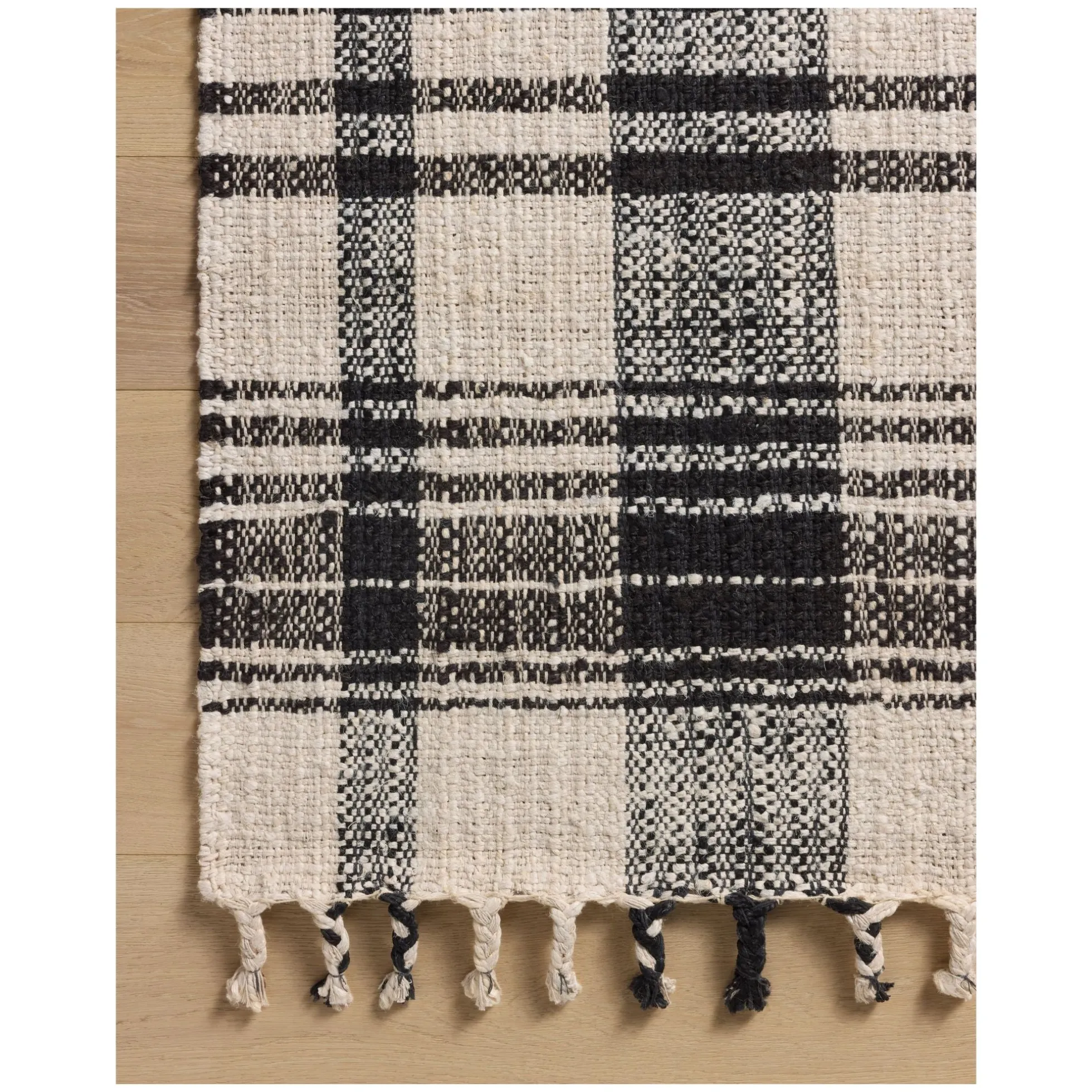 Louie Ivory Black Rug