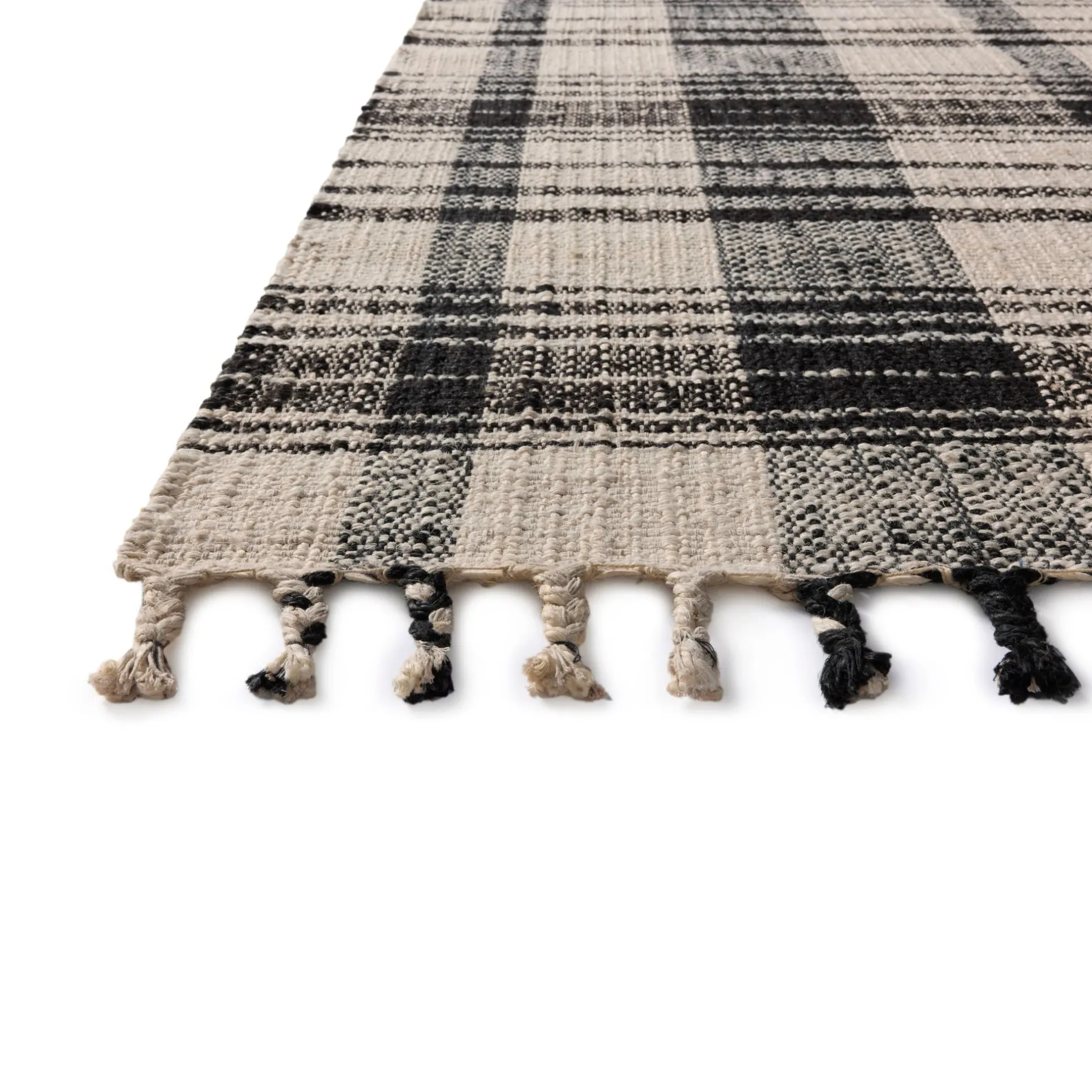 Louie Ivory Black Rug