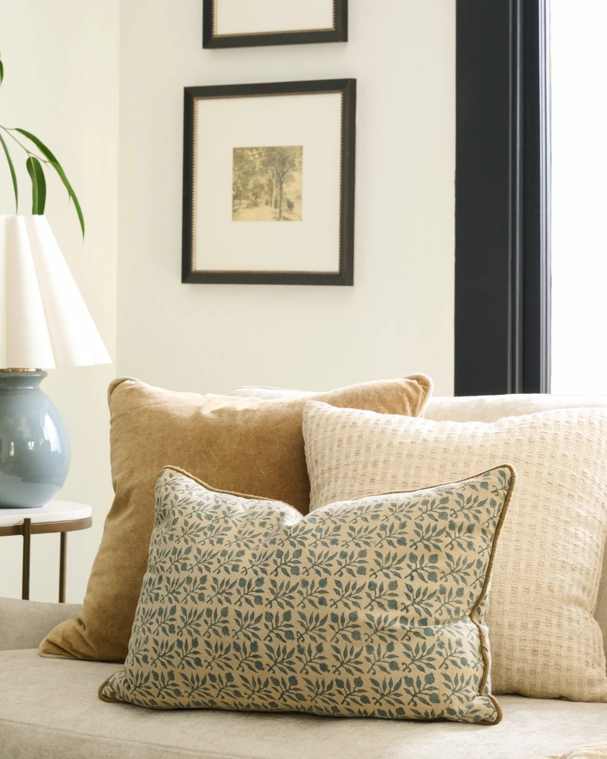 Lucie Floral Printed Lumbar Pillow